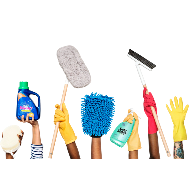 Cleaning supplies used by vianova